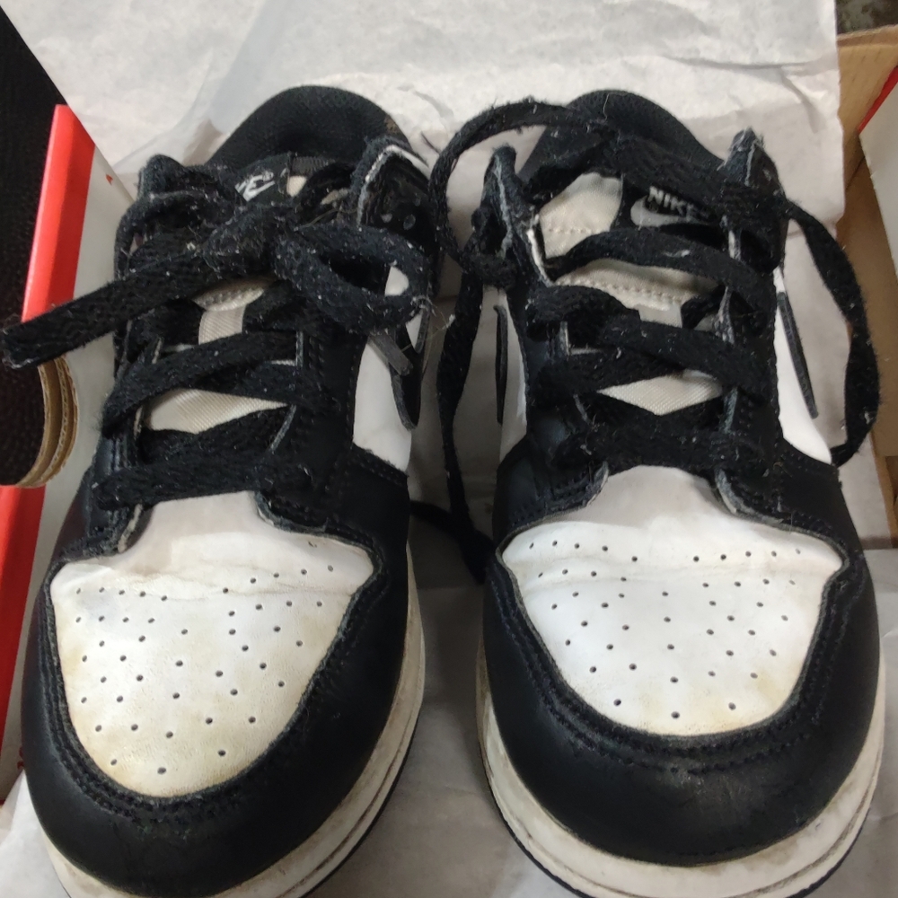 Kids Nike Dunk Black & White Panda's 13c - Picture 4 of 4